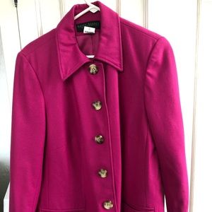 COPY - Bright Pink Wool Coat/Jacket.  Harvè Benard 14W